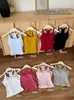 Camiseta de Tirantes Acanalada Dopamine Energy, Tallas Múltiples, Estilo Coreano, Adelgazante, Push-Up, Adecuada para Usar Sola o en Capas, Espalda Hermosa para Mujer