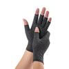 Novas Luvas de Pressão Meio Dedo para Esportes e Treinamento Físico, Luvas Respiráveis Cinza de Cânhamo Estilo Costas da Mão com Pontos, Atacado