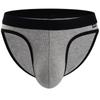 Ropa interior para hombre de tiro bajo, delgada, con bolsa grande convexa en U, exportación de verano, acanalada, deportiva, sexy, calzoncillos transpirables de alta elasticidad