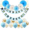 Popular en Amazon Es un niño Fiesta de Bienvenida al Bebé masculino Bebé yingpai ventilador decorativo Traje de Globos