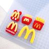 Simulação de Comida Brincar M Batata Frita McDonald's Acessórios de Resina Cola Creme DIY Capa de Celular Grampo de Cabelo Copo de Água Adesivo de Geladeira Carro