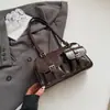 Bolsa Boston Portátil Retrô de Nicho para Mulheres 2025 Verão Nova Moda Grande Capacidade Ombro Transversal