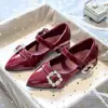 Zapatos de Princesa de Tacón Alto para Niñas 2026 Nuevos de Primavera/Otoño Punta Fina para Actuación Infantil Show Wear con Vestidos Formales Zapatos Planos de Moda