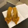 Sandálias de salto alto vintage estilo francês para mulheres, bico fino com laço doce, tira fina no calcanhar, salto fino, sapatos elegantes e estilosos