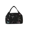 Bolsa Tote de Lona com Estampa Dourada Tecido Oxford Impermeável Bolsa de Almoço Bolsa para Celular Bolsa Feminina Bolsa de Compras para Nova Mãe