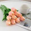 Flor Artificial de Tulipán Mini PU Flor Artificial Transfronteriza Boda Decoración del Hogar Flor Sensación Tulipán Planta Artificial