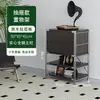 Armário de revistas com porta basculante estilo tronco de árvore Estante estilo japonês Estante com prateleiras Armário com gavetas Armário lateral para sala de estar Armário de armazenamento para entrada Armário de armazenamento nórdico