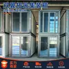 Casa expandible plegable de doble ala, casa contenedor de tres recámaras y un salón estilo ala de montaje rápido, casa móvil contenedor apilable