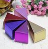Caja de Regalo Triangular de Papel de Aluminio Rojo Clásica Pequeña para Pastel, Dulces, Regalos, Caja Creativa para Recuerdos de Boda, Caja Personalizada para Dulces