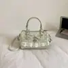 Bolsa Boston Feminina 2026 Nova Tendência Verão Exquisita Bolsa de Ombro de Bolinhas para Trabalho e Deslocamento Bolsa Transversal