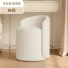 Taburete de Maquillaje con un Toque de Lujo Ligero, Taburete para el Hogar con Respaldo, Silla para Tocador de Habitación de Niñas, Taburete Redondo, Silla Giratoria para Manicura