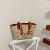 Bolsa de Ombro Tecida com Textura Estilo Coreano para Mulheres, Verão 2026, Moderna, Simples, Tendência, Bolsa Tote de Grande Capacidade