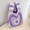 Bolso de Punto Nuevo para Mujer 2025, Bolso Portátil para Snacks, Bolso Tote para Oficinista, Bolsa para Lonchera, Un Año