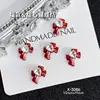Laço Angulado de Resina Estilo Coreano Tendência Nail Art Strass Acessórios de Unha Doce Venda por Atacado