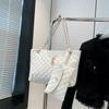 Bolso Tote de Gran Capacidad Simple para Mujer de Moda Bolso de Mano Rombo Cadena Casual Bolso de Hombro de Todas las Combinaciones de Moda