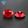 Huagang Gem Base Natural Ovo Em Forma De 5# Coríndon Vermelho Pedra Nua Atacado Oval Sintético Rubi Rubi Rubi