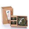Juego de Té Kung Fu de Cerámica de Una Olla y Seis Tazas Juego Completo Pequeño Regalo con Impresión de Logotipo Separación de Agua y Té Caja de Regalo Caja de Regalo de Té
