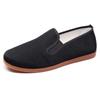 Zapatos de Tela de Pekín Antiguos Suela Suave Cómodos Zapatos de Tela para Hombre Tradicionales Flexibles Boca de Toalla Resistentes al Desgaste Zapatos de Trabajo Negros Suela de Buey