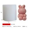 Tulipa geométrica coelho vela perfumada gesso ornamentos molde de silicone diy coelho de desenho animado molde de pedra perfumada