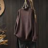 Suéter Artístico Vintage de Cuello Medio para Mujer, Corte Holgado, Jersey Casual de Punto Base Otoño/Invierno 2026