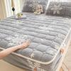 Touca de cama acolchoada de veludo teddy peça única 2024 novo cobre-leito de veludo de leite conjunto de três peças protetor de colchão de inverno tudo incluído