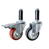 Rueda Universal de Tubería Lean 2 pulgadas 3 pulgadas 4 pulgadas Tipo Expansión Rueda con Freno para Tubo Redondo Mesa de Trabajo Rueda Compuesta para Tubería