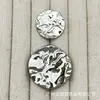 Botões de metal com padrão espinha de peixe para ternos, casacos de lã tricotada, botões decorativos simples e versáteis para costura à mão