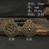 Latón Hueco Ocho Jixiang Marca Dragón Llavero Colgante para Bolsa Coche para Hombre y Mujer Dinero de los Cinco Emperadores Calabaza Estilo Chino Vintage Decoración Colgante