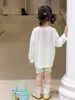 Ropa infantil de pera y azúcar para niñas, manga larga con protección solar, camiseta tipo cubre, verano, lyocell fino, ropa infantil, tops para bebé Clase A