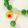 [Venta al por mayor directa de fábrica] Nuevo estilo chino Imitación Jade Dongling Puesto de Exhibición de Feria de Templo del Mercado Nocturno Pulsera de Vidrio Joyería Más Vendido