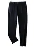 Pantalones Casuales de Mezcla de Lana para Hombre, de Tiro Alto, Pierna Recta, Resistentes a las Arrugas, Ligeros, Pantalones Largos de Negocios para Otoño e Invierno, 3D270