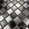Paquete de Pegatinas Decorativas de Mosaico de Acero Inoxidable Metálico con Superficie de Espejo Cepillado Plateado para Pilares, Barras de Bar, Paredes de Fondo de Restaurantes