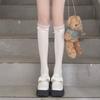 Meias de tira cruzada femininas, meias de verão finas de renda, meia-calça, quente, menina, meias japonesas de bico longo, malha