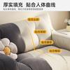 Sofá Perezoso Relleno de Partículas de Tela para Sala de Estar, Apartamento Pequeño, Alquiler, Área de Salón Tatami Doble o Triple Reclinable