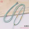 Collar con nudo invertido, cuerda tejida a mano, jade dorado, cera, jade, marca Brave, cordón colgante combinable.