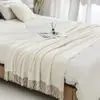 Manta de Sofá Manta Estilo Ins Manta para Siesta en la Oficina Chal Manta para Aire Acondicionado Decoración de Cama para Bed and Breakfast Toalla de Mesita de Noche