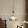 Lámpara colgante única de jade para mesita de noche de dormitorio, totalmente de cobre, inalámbrica, recargable, pequeño candelabro vintage de estilo francés, sin madera