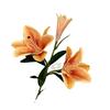 Flor de lirio soleado con sensación de mano 3D decoración de sala de estar florales de lujo ligero escenario de boda floral decoración de arreglo floral flor artificial