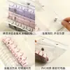 Planeador de hojas sueltas desmontable de doble broche de PVC coreano en stock, estilo ins, disponible en tamaños M5, A6, A7, A8, con cubierta transparente