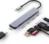 Estação de Docking USB C Multiportas, HDMI 4K, Carregamento Rápido PD, Dados de Alta Velocidade, Laptop Celular