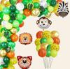Cartoon Animal Aniversário Balão de Filme de Alumínio Atacado Meninas Meninos Balão de Aniversário Crianças Animal Balão Set