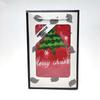 Toalla navideña de algodón bordada de 34 x 73 cm, regalo de Halloween, Papá Noel, caja de regalo