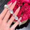 Myanmar Shuimoyu Girasol Fideos Grandes de Huevo Pulsera de Gema Nuevo Estilo Chino Material de Caballo Calcedonia Blanca Ágata Pulsera de Flores