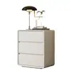 Gabinete de Estilo Crema con Cinco o Seis Cajones Madera Maciza Pintura Blanca Lujo Ligero Moderno Simple Gabinete de Almacenamiento Almacenamiento para Dormitorio Mesita de Noche