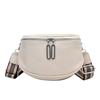 Bolsa Feminina de Couro Genuíno Transfronteiriça Couro Bovino Camada Superior Bolsa Sela Feminina Nova Moda Casual Bolsa de Peito Bolsa Transversal de Ombro