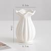 Shumen Jarrón de cerámica blanca nórdica decoración flor seca flor hidropónica sala de estar mueble de TV decoración arreglo floral Alto sentido