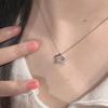 Collar de estrella de la suerte con luz femenina, diseño de nicho de lujo, accesorios para estudiantes avanzados, cadena de clavícula, novias sencillas