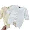 Estilo Coreano Primavera/Verão Roupa para Bebês e Crianças Pequenas Macacão Liso Roupa Externa Moda Calça Harem para Menina Bebê Macacão de Engatinhar ins