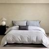 Malochi [charme espanhol] simples e elegante listrado pequeno luxo seda cama outono e inverno longo-fio algodão lixamento quatro peças conjunto