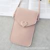 Novo estilo de bolsa feminina transversal simples e pequena, à prova d'água, com fivela, porta-moedas, transparente, em PVC, com tela sensível ao toque, para celular